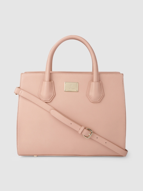 

Van Heusen Pink Solid PU Regular Structured Handheld Bag