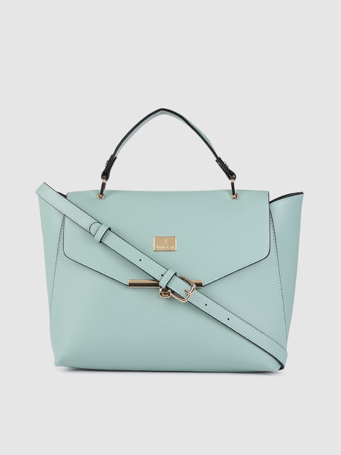 

Van Heusen Aqua Blue Solid PU Regular Structured Satchel