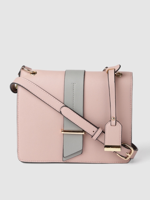 

Van Heusen Pink Solid Structured Sling Bag