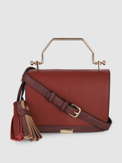 

Van Heusen Maroon PU Structured Satchel