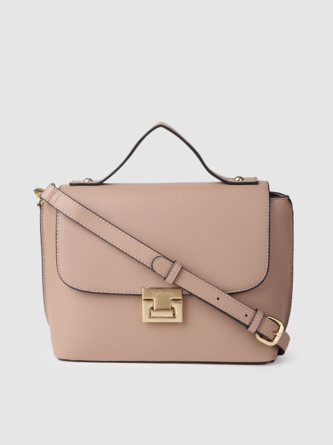 

Van Heusen Taupe Solid Structured Satchel