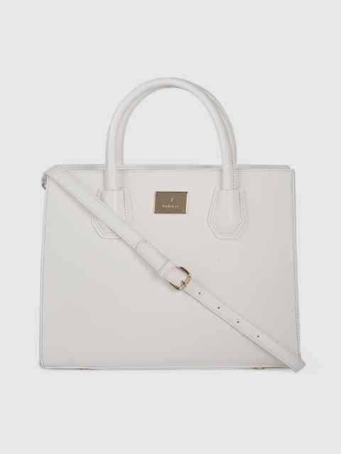 

Van Heusen White PU Solid Handheld Bag