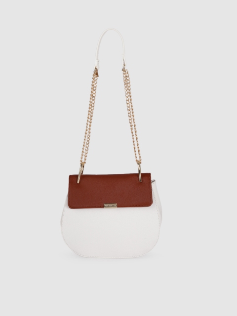 

Van Heusen White & Brown Colourblocked Shoulder Bag
