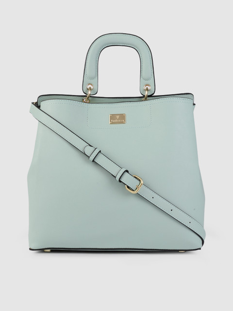 

Van Heusen Green Solid PU Regular Structured Handheld Bag