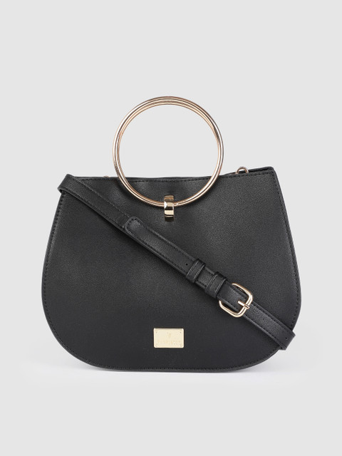 

Van Heusen Black Solid Sling Bag