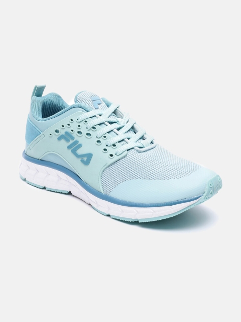 

FILA Women Blue & White PU Running Sport Shoes