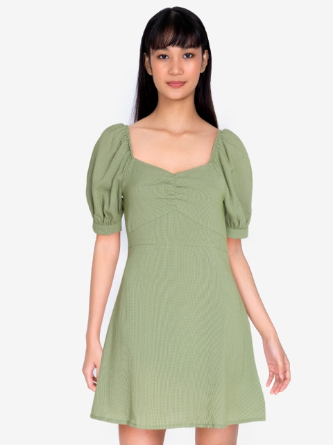 

ZALORA BASICS Green A-Line Dress