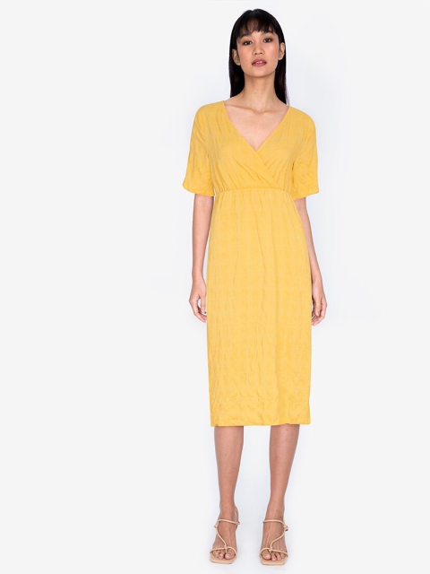 

ZALORA BASICS Yellow A-Line Dress