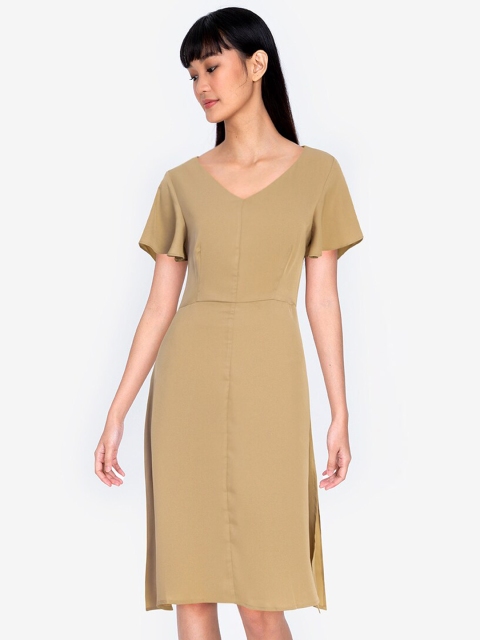 

ZALORA BASICS Brown A-Line Dress