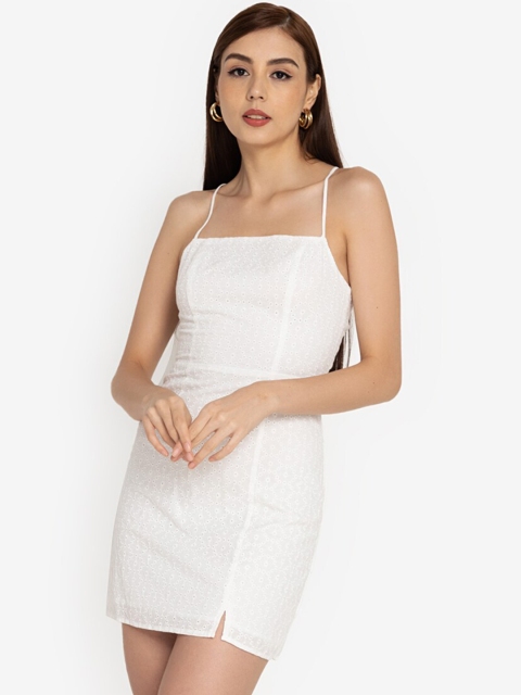 

ZALORA BASICS White Bodycon Midi Dress