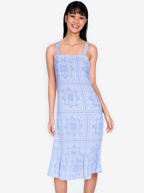 

ZALORA BASICS Blue A-Line Midi Dress