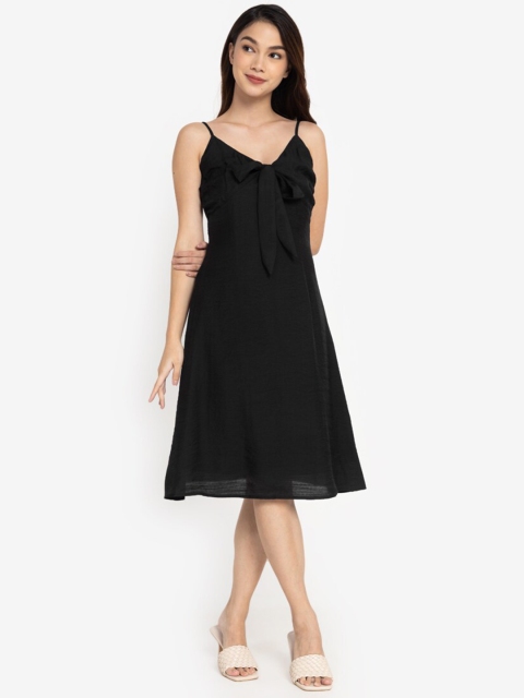 

ZALORA BASICS Black Tie Front Dress