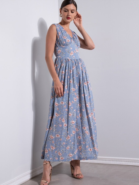 

ZALORA OCCASION Multicoloured Floral A-Line Maxi Dress, Multi