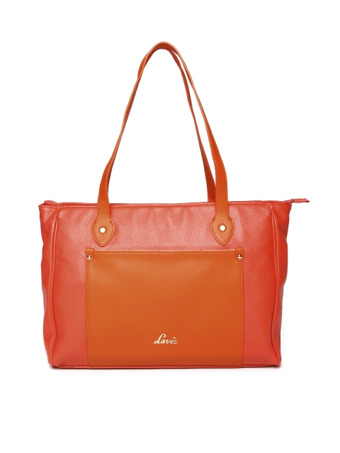 

Lavie Coral Red & Orange Colourblocked Shoulder Bag
