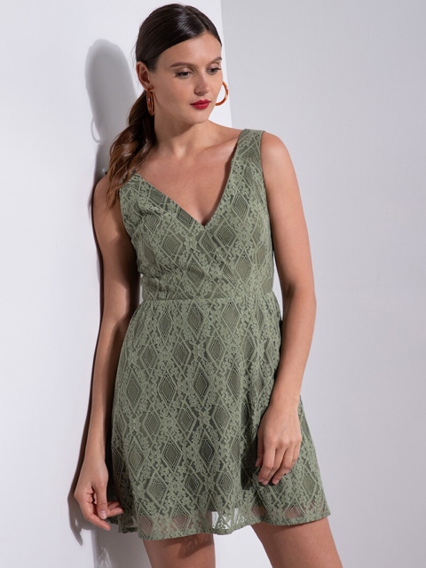 

ZALORA OCCASION Green A-Line Mini Dress