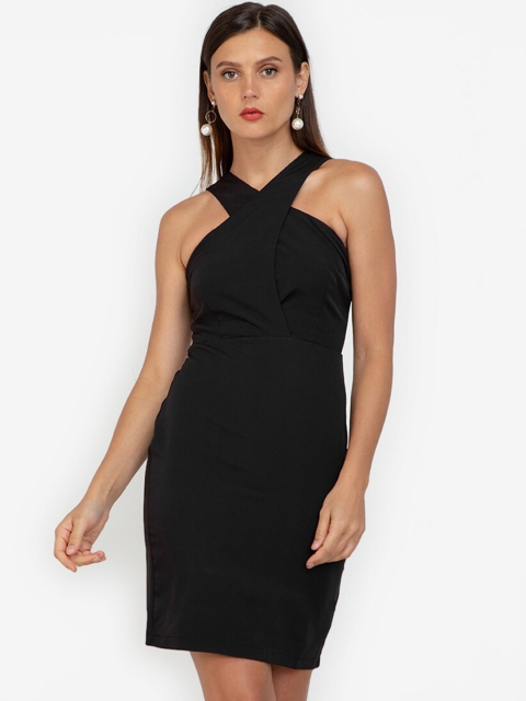 

ZALORA WORK Black Halter Neck Bodycon Dress