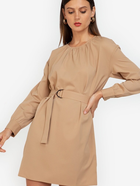 

ZALORA WORK Beige A-Line Dress