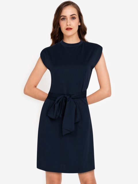 

ZALORA WORK Navy Blue A-Line Dress