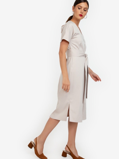 

ZALORA WORK Beige A-Line Dress