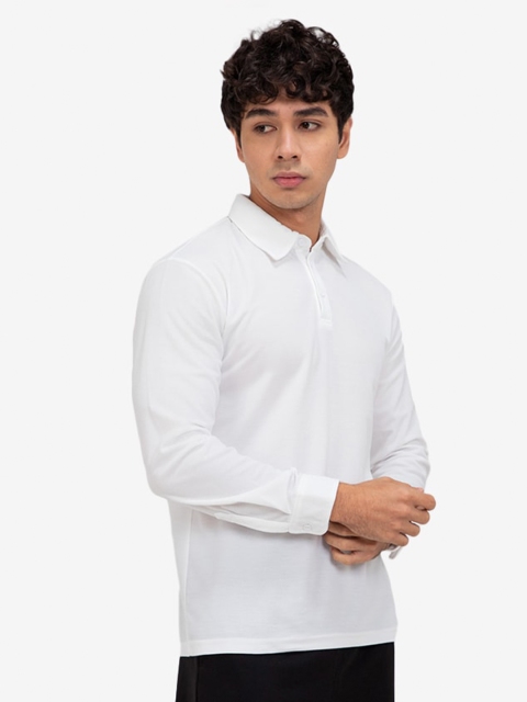 

ZALORA BASICS Men White Polo Collar T-shirt