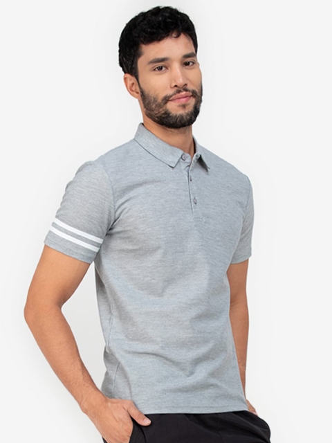 

ZALORA BASICS Men Grey Polo Collar T-shirt