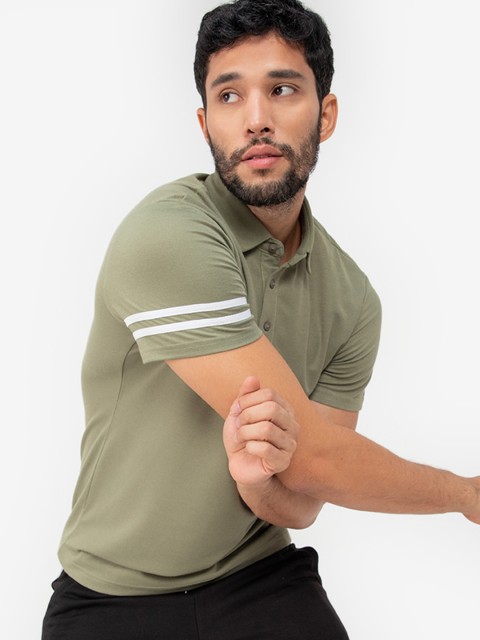 

ZALORA BASICS Men Multicoloured Polo Collar T-shirt, Multi