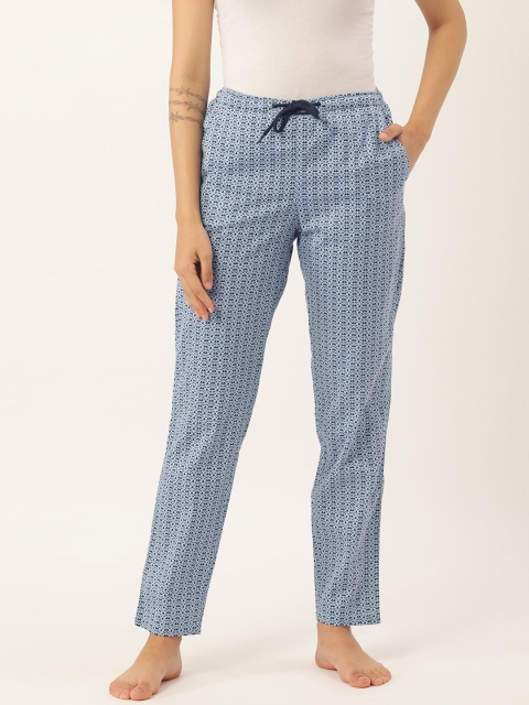 

IVOC Women Printed Lounge Pants, Blue