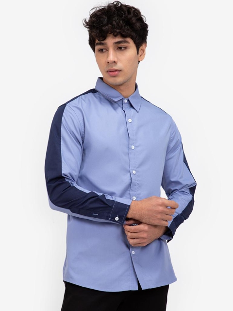 

ZALORA BASICS Men White Contrast Panel Casual Shirt