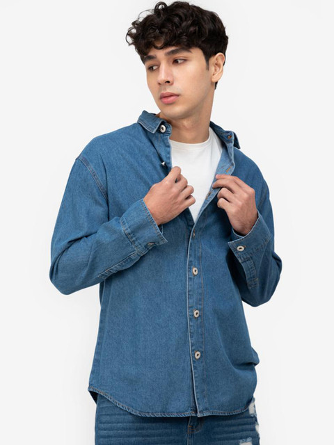 

ZALORA BASICS Men Blue Casual Shirt