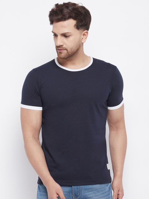 

PRINCINN MEYER Men Navy Blue Cotton T-shirt