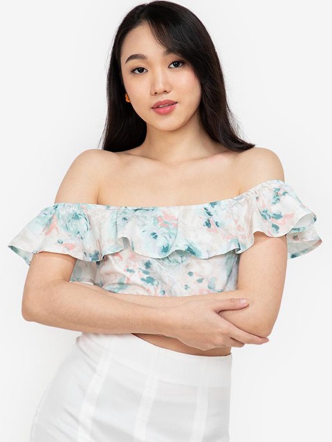 

ZALORA BASICS Multicoloured Print Top, Multi