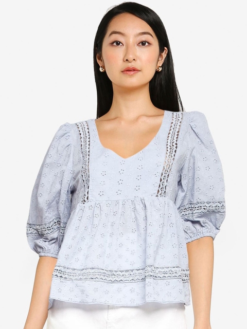 

ZALORA BASICS Blue Solid Top