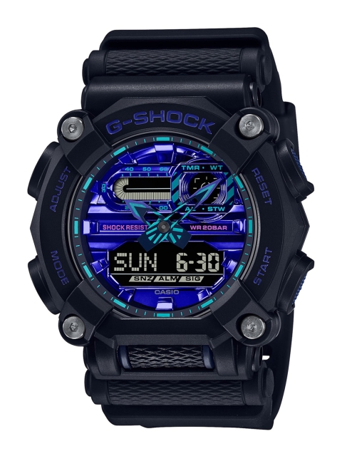 

CASIO Men Blue Dial & Black Straps Analogue and Digital Chronograph Watch G1183