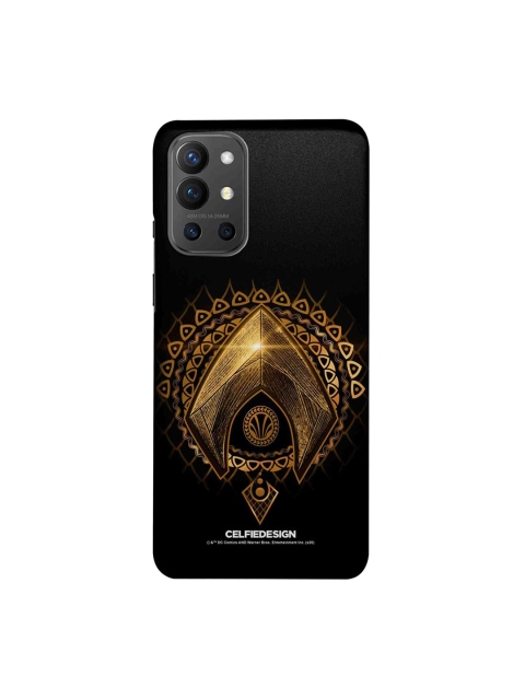 

CelfieDesign Black & Gold-Toned Aquaman Logo Superhero Printed OnePlus 9R Slim Back Cover