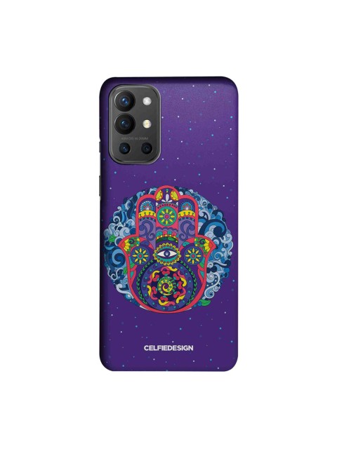 

CelfieDesign Multicoloured Humsa Mandala OnePlus 9R Back Case, Multi