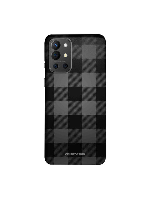 

CelfieDesign Black & Grey Checkmate OnePlus 9R Back Case