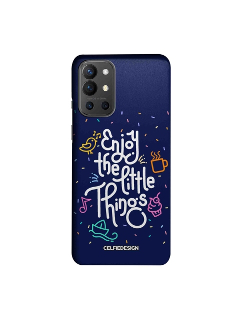 

CelfieDesign Navy Blue & White Enjoy The Little Things OnePlus 9R Slim Back Case