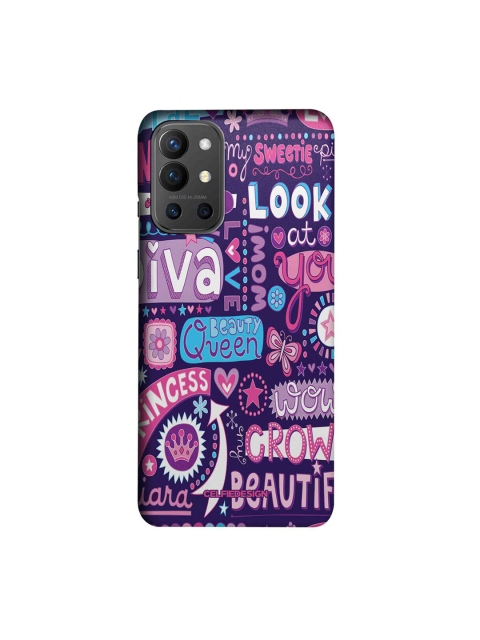 

CelfieDesign Purple & Pink Diva Diaries Typography Printed OnePlus 9R Slim Back Cover