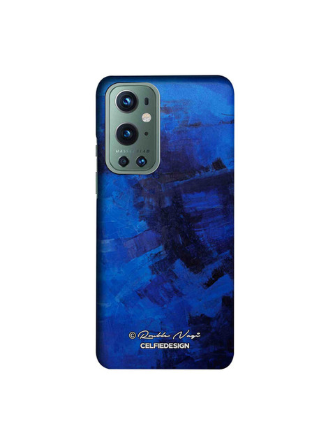 

CelfieDesign Blue & Black Printed Slim Back Case for OnePlus 9 Pro