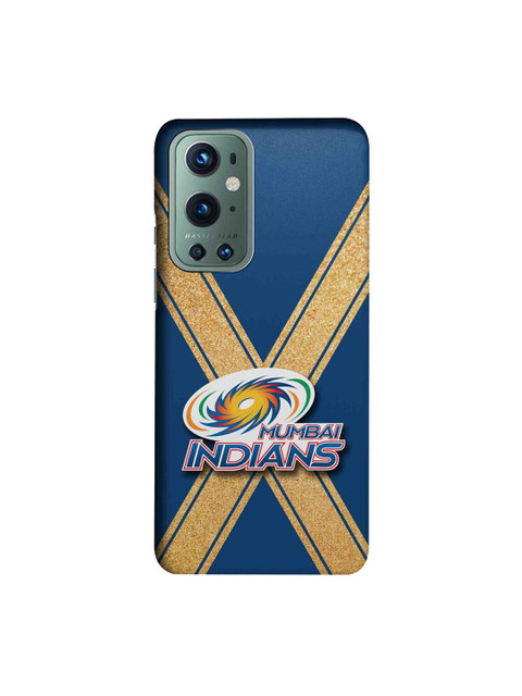 

CelfieDesign Blue & Gold Toned Mumbai Indians Crest Print OnePlus 9 Pro Back Case