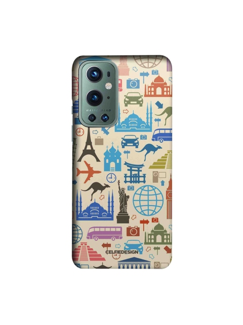 

CelfieDesign Beige & Multicoloured Travel Lover Slim Case for OnePlus 9 Pro