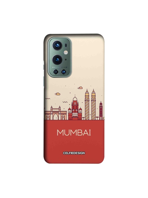 

CelfieDesign Cream & Red Mumbai Skyline Print OnePlus 9 Pro Back Case