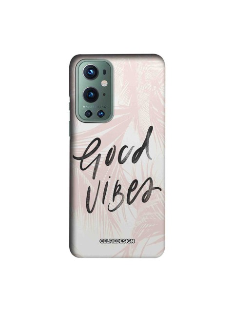 

CelfieDesign Good Vibes Printed OnePlus 9 Pro Slim Back Case, Peach