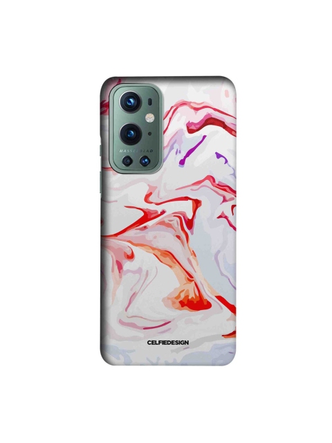 

CelfieDesign White & Red Liquid Funk Marble Slim Case OnePlus 9 Pro Back Cover