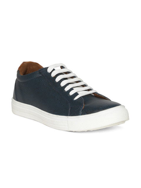 

Franco Leone Men Navy Solid Sneakers, Navy blue