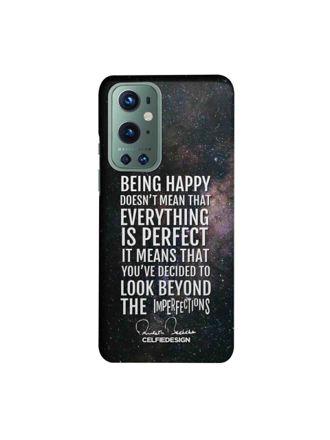 

CelfieDesign Black & White Being Happy AB Quotes OnePlus 9 Pro Slim Back Case