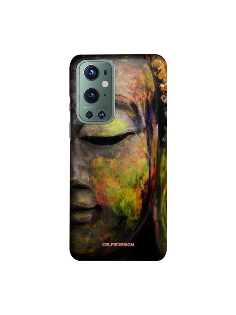 

CelfieDesign Black & Orange Buddha Art OnePlus 9 Pro Slim Back Case