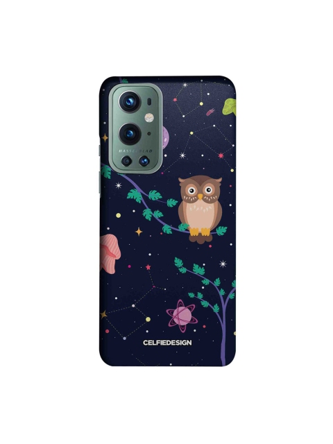 

CelfieDesign Navy Blue & Green Space Owl OnePlus 9 Pro Slim Back Case