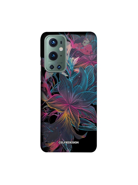 

CelfieDesign Black & Blue Flowers OnePlus 9 Pro Slim Back Case