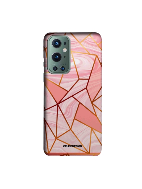 

CelfieDesign White & Peach-Coloured Marble Flow OnePlus 9 Pro Slim Back Case